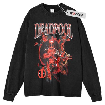 Deadpool Sweater, The X-men Sweater, Marvel Sweater, Adult Comics Sweater, Long Sleeve Sweater