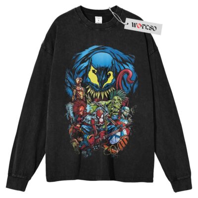 Spiderman Sweater, Punk Marvel Sweater, Marvel Sweater, Adult Comics Sweater, Long Sleeve Sweater