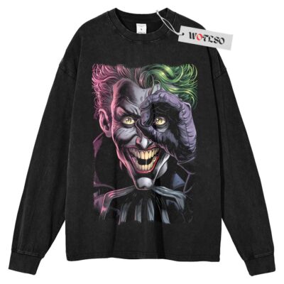 The Joker Sweater, Batman Begins Sweater, Dc Comics Sweater, Adult Dc Comics Sweater, Long Sleeve Sweater