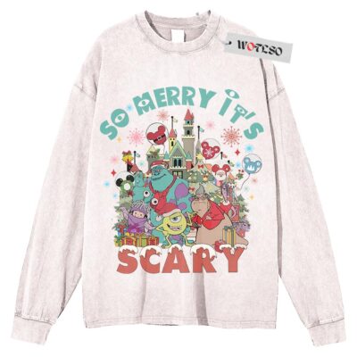 Disney Sweater, Monsters, Inc Sweater, Retro Christmas Sweater, Adult Xmas Sweater, Long Sleeve Sweater