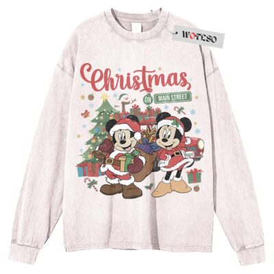 Disney Sweater, Disney Christmas Sweater, Mickey & Minnie Sweater, Adult Xmas Sweater, Long Sleeve Sweater