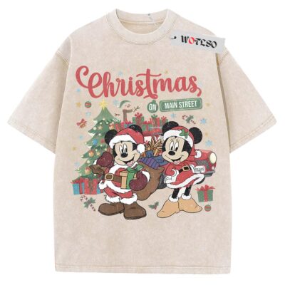 Disney Shirt, Disney Christmas Shirt, Mickey & Minnie Shirt, Adult Xmas Shirt, Vintage Tee