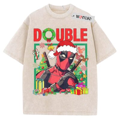 Deadpool Shirt, Deadpool & Wolverine Shirt, Christmas Vintage Shirt, Marvel Christmas Shirt, Vintage Tee