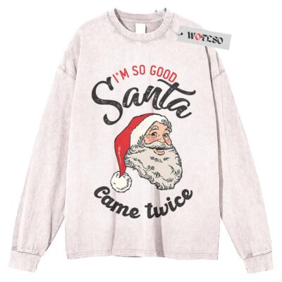 Santa Claus Sweater, Funny Christmas Sweater, Christmas Quote Sweater, Adult Xmas Sweater, Long Sleeve Sweater