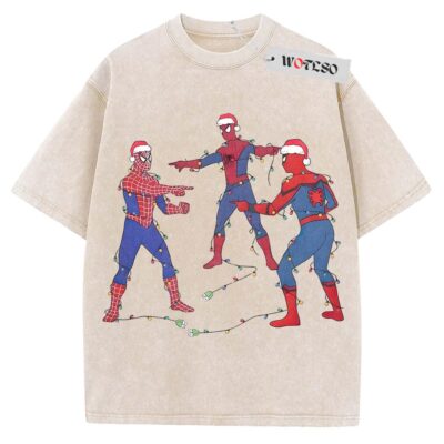 Spiderman Shirt, Christmas Marvel Shirt, Marvel Comics Shirt, Adult Comics Shirt, Vintage Tee