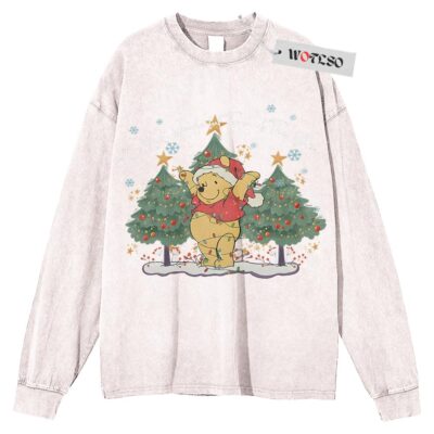 Disney Sweater, Winnie-the-Pooh Sweater, Retro Sweater, Adult Xmas Sweater, Long Sleeve Sweater