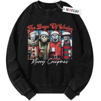 Horror Characters Sweater, Christmas Movies Sweater, Xmas Gift Sweater, Adult Christmas Gift Sweater, Vintage Sweater