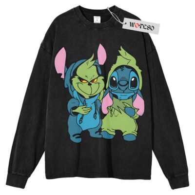 Lilo & Stitch Sweater, Stitch Christmas Sweater, Movies Christmas Sweater, Adult Christmas Gift Sweater, Long Sleeve Sweater