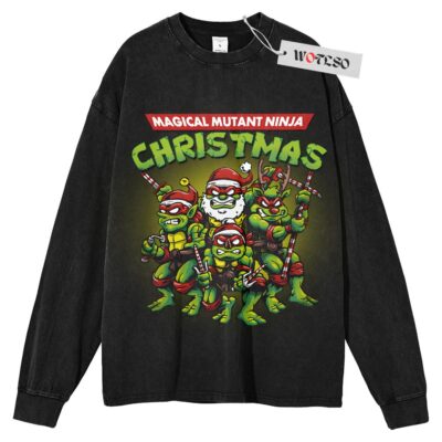 Teenage Mutant Ninja Turtles Sweater, Funny Christmas Sweater, Christmas Quote Sweater, Adult Xmas Sweater, Long Sleeve Sweater