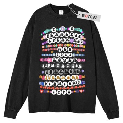 The Tortured Poets Department Bracelet Sweater, Little Swiftie Sweater, Xmas Gift Sweater, Adult Christmas Gift Sweater, Long Sleeve Sweater