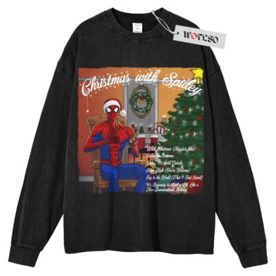 Spiderman Sweater, Spiderman Christmas Sweater, Marvel Xmas Sweater, Adult Christmas Gift Sweater, Long Sleeve Sweater