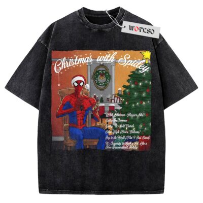 Spiderman Shirt, Spiderman Christmas Shirt, Marvel Xmas Shirt, Adult Christmas Gift Shirt, Vintage Tee