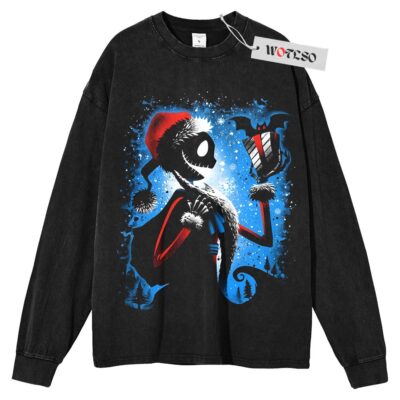 Nightmare Before Christmas Sweater, Jack Skellington Sweater, Xmas Gift Sweater, Adult Christmas Gift Sweater, Long Sleeve Sweater