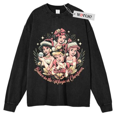 Disney Princess Sweater, Disney Movies Christmas Sweater, Xmas Gift Sweater, Adult Christmas Gift Sweater, Long Sleeve Sweater