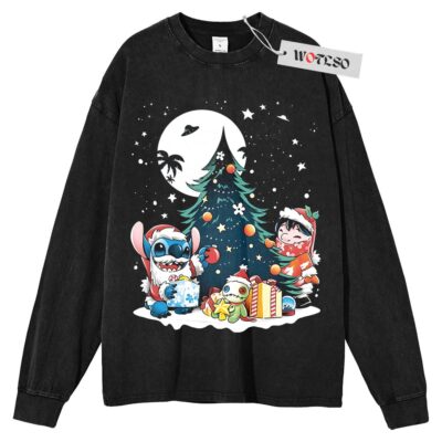 Lilo & Stitch Sweater, Stitch Christmas Sweater, Movies Christmas Sweater, Adult Christmas Gift Sweater, Long Sleeve Sweater