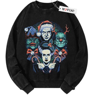 Horror Characters Sweater, Christmas Movies Sweater, Xmas Gift Sweater, Adult Christmas Gift Sweater, Vintage Sweater