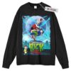 Rick and Morty Sweater, Merry Rickmas Sweater, Adult Cartoon Sweater, Christmas Sweater, Long Sleeve Sweater