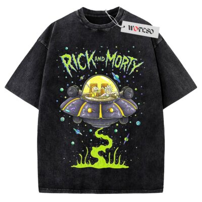 Rick and Morty Shirt, Merry Rickmas Shirt, Adult Cartoon Shirt, Christmas Shirt, Vintage Tee