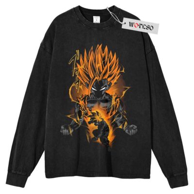 Son Goku Sweater, Dragonball Sweater, DBZ Sweater, Adult Anime Sweater, Long Sleeve Sweater