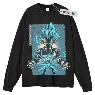 Vegeta Sweater, Dragonball Sweater, DBZ Sweater, Adult Anime Sweater, Long Sleeve Sweater