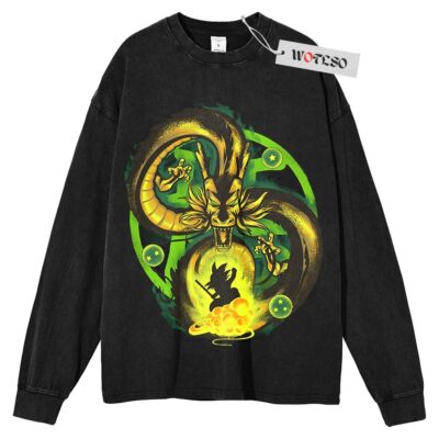 Sheron Dragon Sweater, Dragonball Sweater, DBZ Sweater, Adult Anime Sweater, Long Sleeve Sweater