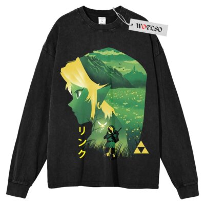 Legend of Zelda Sweater, Link Sweater, Video game Sweater, Adult Video Game Sweater, Long Sleeve Sweater