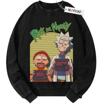 Rick and Morty Sweater, Merry Rickmas Sweater, Adult Cartoon Sweater, Christmas Sweater, Vintage Sweater