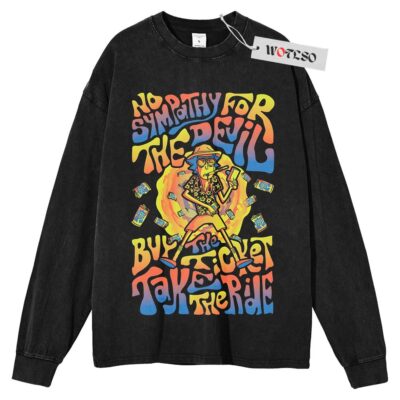 Rick and Morty Sweater, Merry Rickmas Sweater, Adult Cartoon Sweater, Christmas Sweater, Long Sleeve Sweater