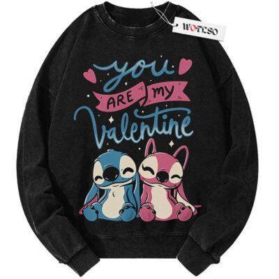 Stitch Valentine Sweater, Valentine Couple Gift Sweater, Gift for him Sweater, Gift for her Sweater, Vintage Sweater