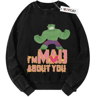 Hulk Valentine Sweater, Valentine Couple Gift Sweater, Gift for him Sweater, Gift for her Sweater, Vintage Sweater