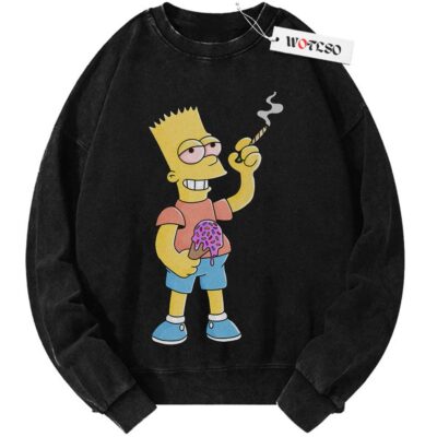 The Simpsons Sweater, Bart 420 Sweater, Funny Christmas Gift Sweater, Adult Christmas Gift Sweater, Vintage Sweater