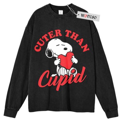 Snoopy Valentine Sweater, Valentine Couple Gift Sweater, Gift for him Sweater, Gift for her Sweater, Long Sleeve Sweater