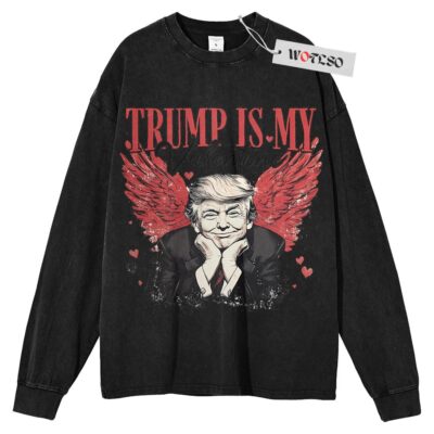 Valentine's Day Sweater, Valentine Trump Sweater, Gift for him Sweater, Gift for her Sweater, Long Sleeve Sweater