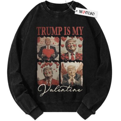 Valentine's Day Sweater, Valentine Trump Sweater, Gift for him Sweater, Gift for her Sweater, Vintage Sweater