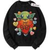 Baby Yoda Valentine Sweater, Star War Valentine Sweater, Gift for him Sweater, Gift for her Sweater, Vintage Sweater