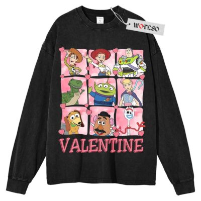 Toy Story Sweater, Toy Story Valentine Sweater, Gift for him Sweater, Gift for her Sweater, Long Sleeve Sweater