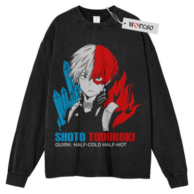 Shoto Todoroki Shirt, My Hero Academia Anime Shirt, Long Sleeve Tee