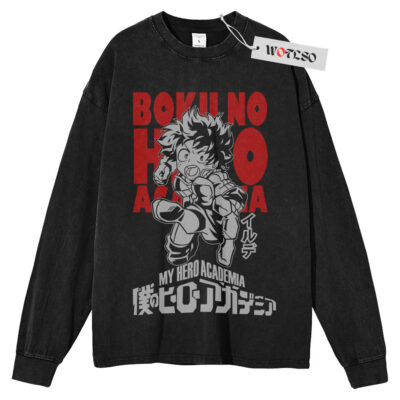 Izuku Midoriya Shirt, My Hero Academia Anime Shirt, Long Sleeve Tee