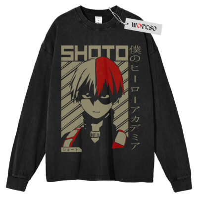 Shoto Todoroki Shirt, My Hero Academia Anime Shirt, Long Sleeve Tee