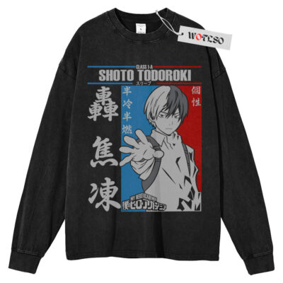 Shoto Todoroki Shirt, My Hero Academia Anime Shirt, Long Sleeve Tee