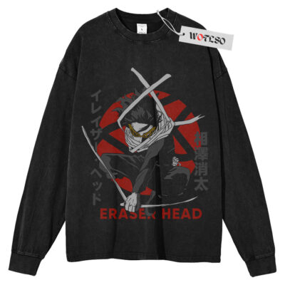 Eraser Head Shirt, My Hero Academia Anime Shirt, Long Sleeve Tee