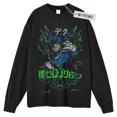 Izuku Midoriya Shirt, My Hero Academia Anime Shirt, Long Sleeve Tee