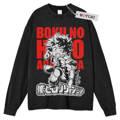 Izuku Midoriya Shirt, My Hero Academia Anime Shirt, Long Sleeve Tee