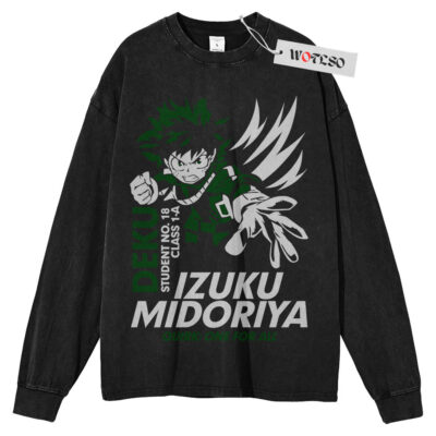 Izuku Midoriya Shirt, My Hero Academia Anime Shirt, Long Sleeve Tee