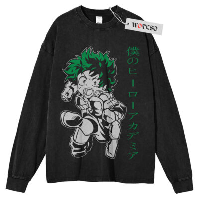 Izuku Midoriya Shirt, My Hero Academia Anime Shirt, Long Sleeve Tee