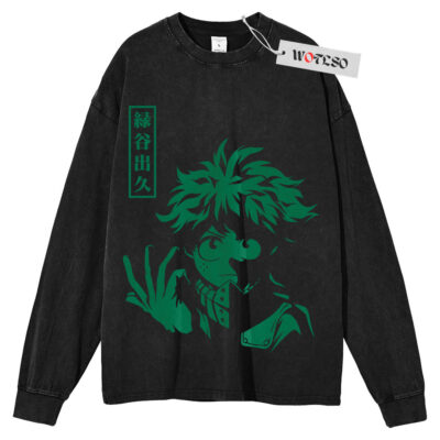 Izuku Midoriya Shirt, My Hero Academia Anime Shirt, Long Sleeve Tee