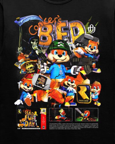 Video Games 'Conker's Bad Fur Day' Staple Graphic Tee