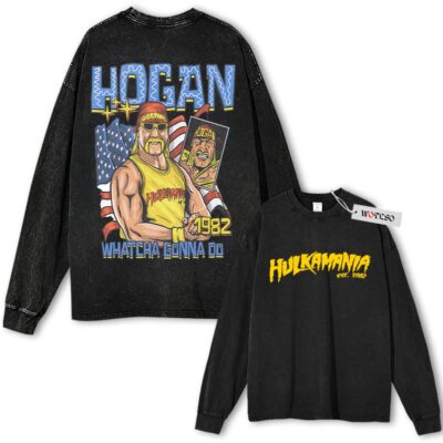 Hulk Hogan, Wrestling Graphic Vintage Long Sleeve Sweater