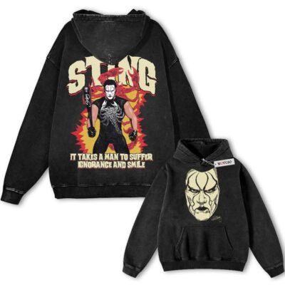 Sting "Smile" Graphic Animated Vintage Hoodie