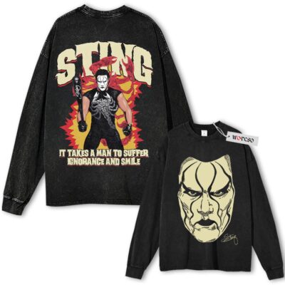 Sting "Smile" Graphic Animated Vintage Long Sleeve Sweater